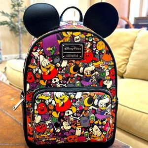 Disney book bag Halloween with matching headbands